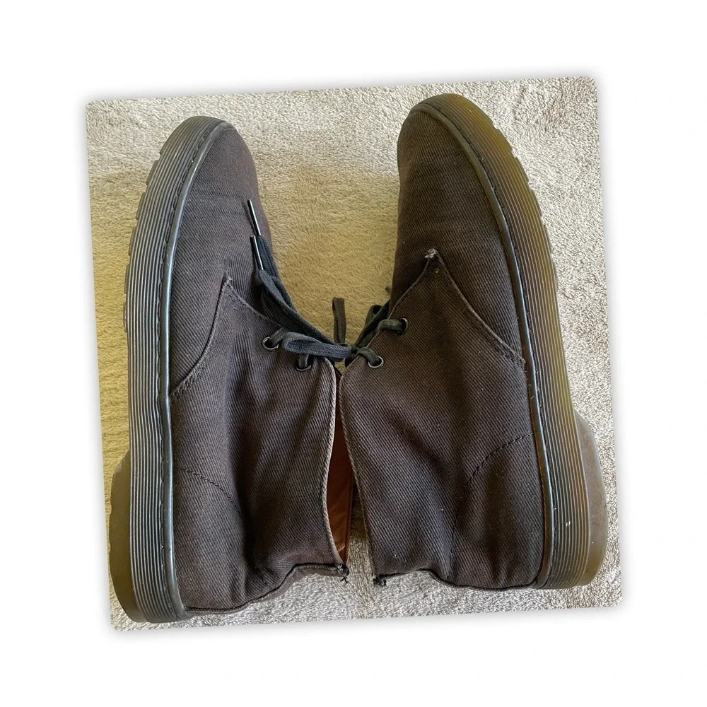 Dr Martens Doc Mayport Canvas Chukka Boots Mens Size 10 Brown Ankle Lace Up